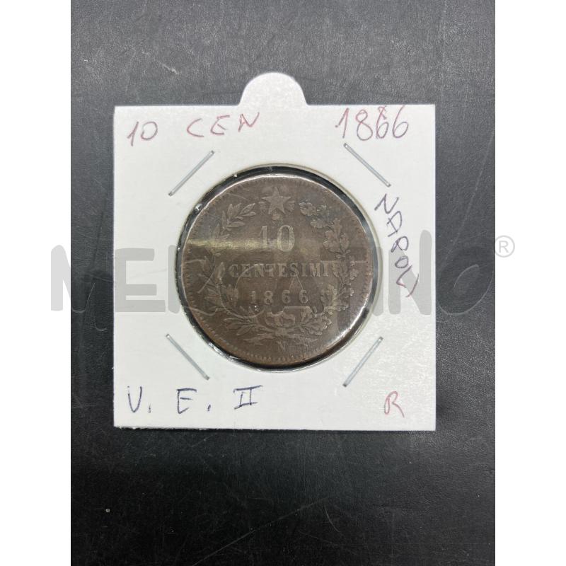 MONETA 10 CENTESIMI NAPOLI 1866 | Mercatino dell'Usato Roma eur 1