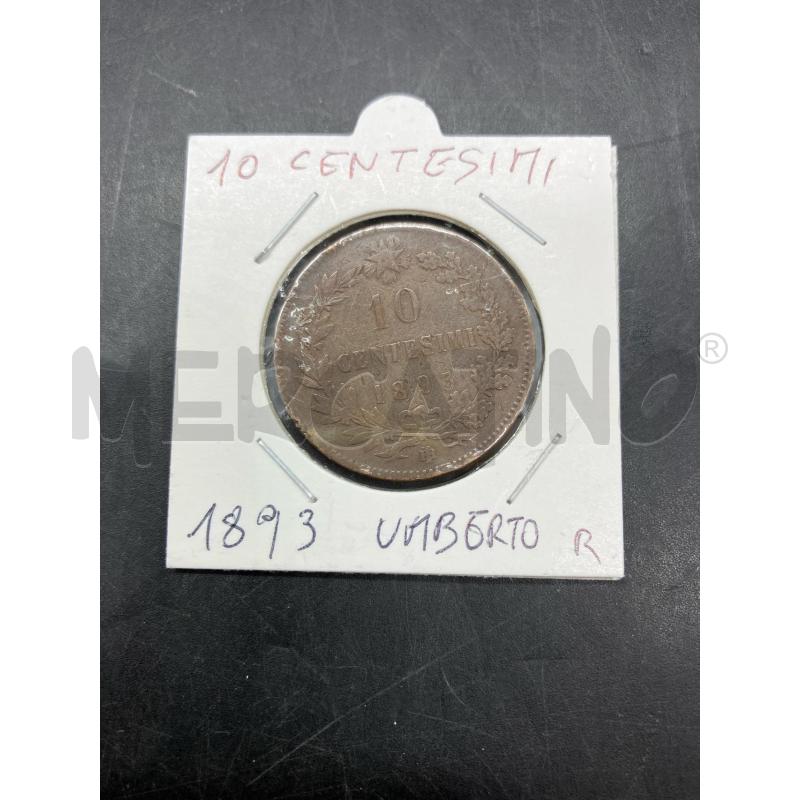 MONETA 10 CENTESIMI UNBERTO 1893 | Mercatino dell'Usato Roma eur 1