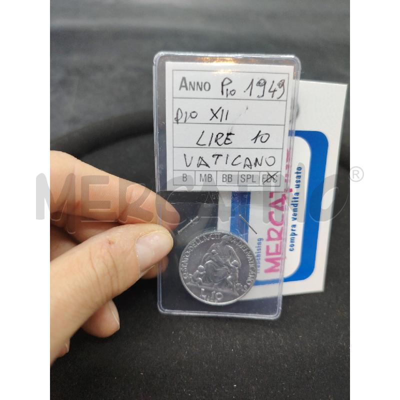 MONETA 10 LIRE 1949 PIO XII | Mercatino dell'Usato Roma eur 1