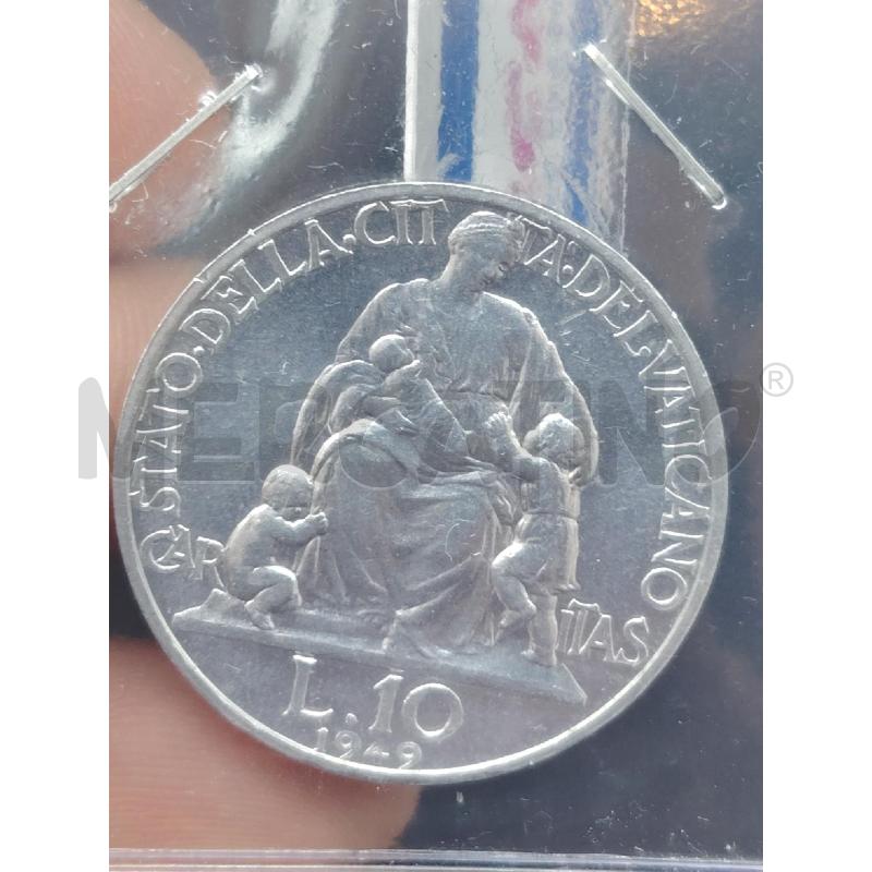 MONETA 10 LIRE 1949 PIO XII | Mercatino dell'Usato Roma eur 2