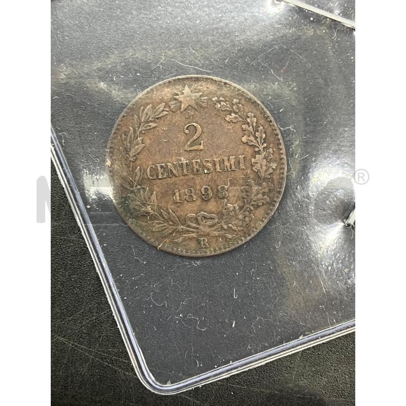 MONETA 2 CENT 1898 UMBERTO I  | Mercatino dell'Usato Roma eur 2