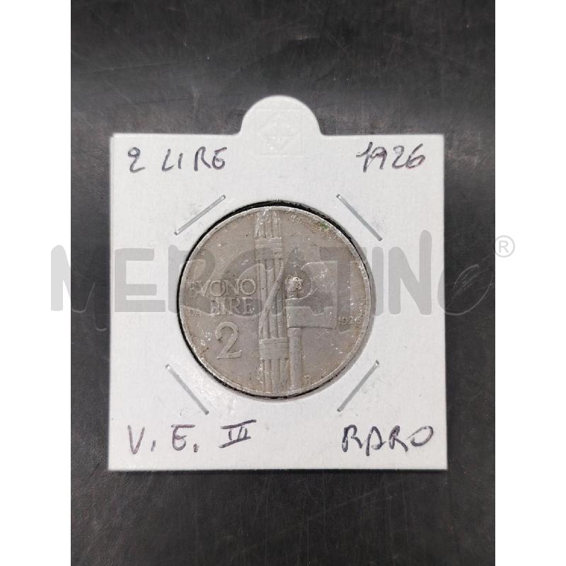 MONETA 2 LIRE 1926 | Mercatino dell'Usato Roma eur 1