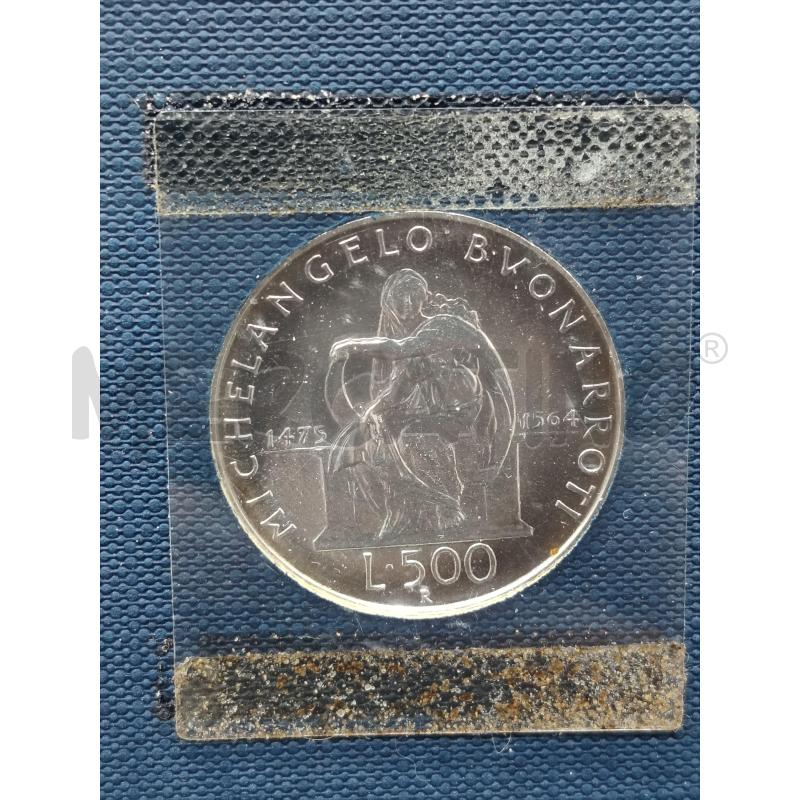 MONETA 500 LIRE MICHELANGELO BUONARROTI | Mercatino dell'Usato Roma eur 2