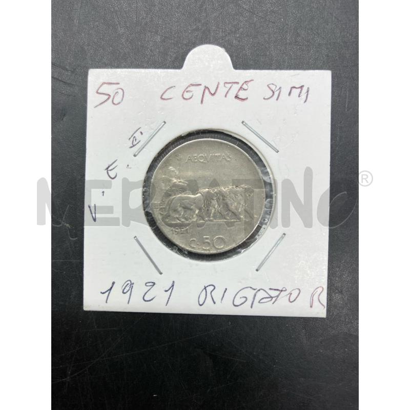 MONETA 50 CENTESIMI LEONE 1921 | Mercatino dell'Usato Roma eur 1