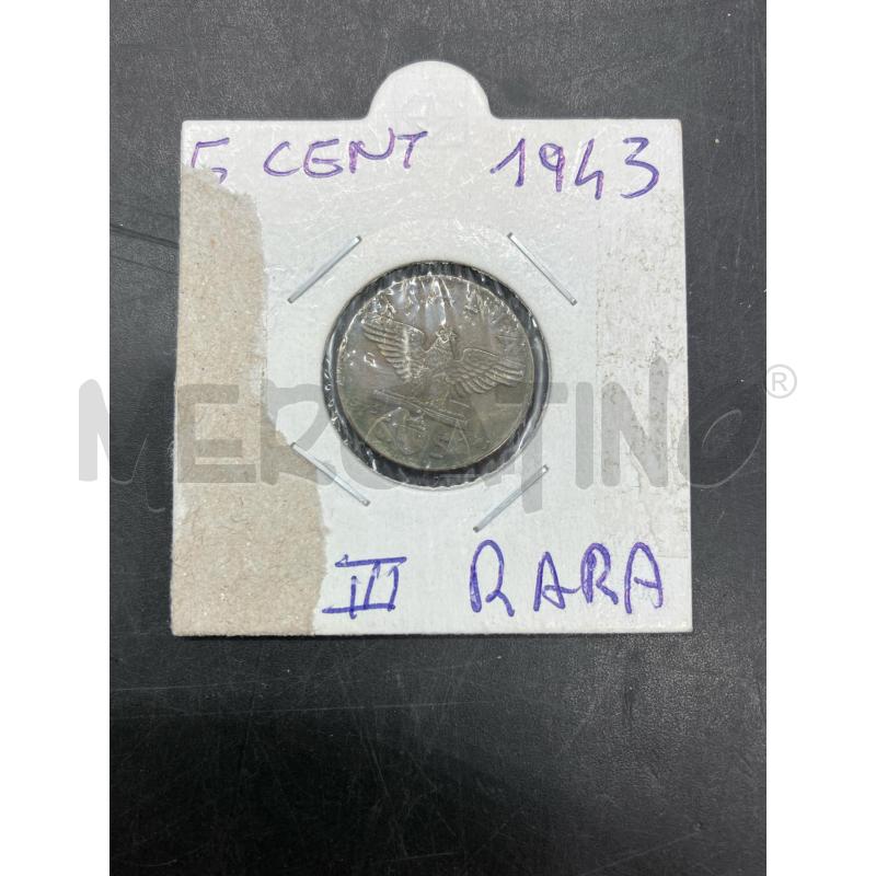 MONETA 5 CENTESIMI 1943 | Mercatino dell'Usato Roma eur 1