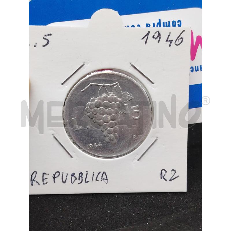 MONETA 5 LIRE 1946 | Mercatino dell'Usato Roma eur 1