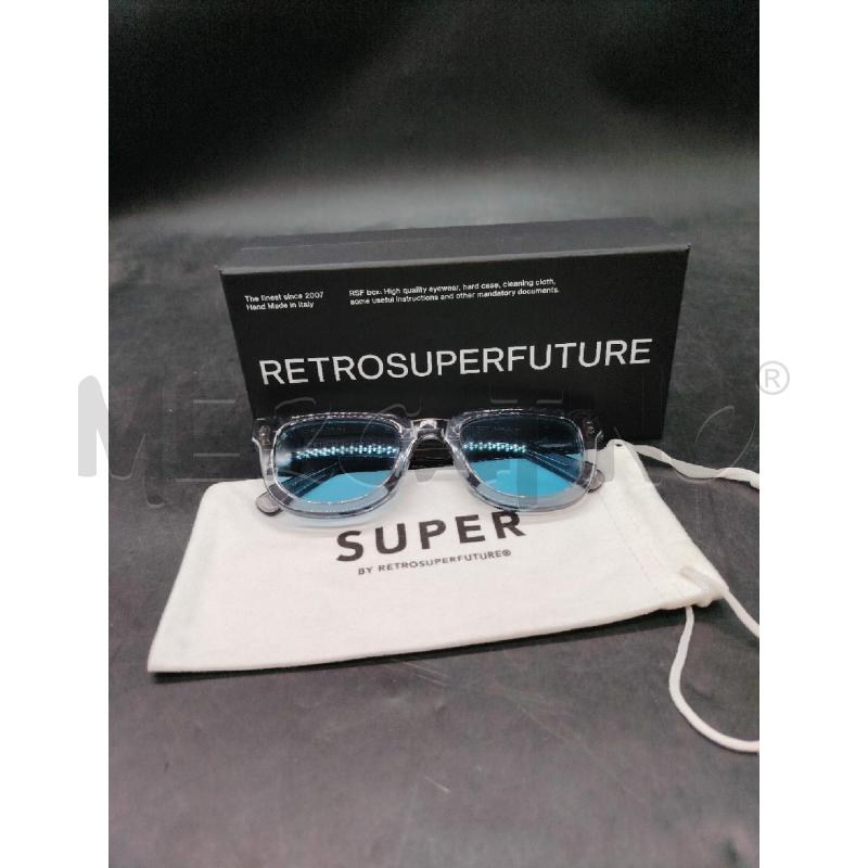 OCCHIALI RETROSUPERFUTURE SERIO ON7 TRASP LENTI AZZ | Mercatino dell'Usato Roma eur 1