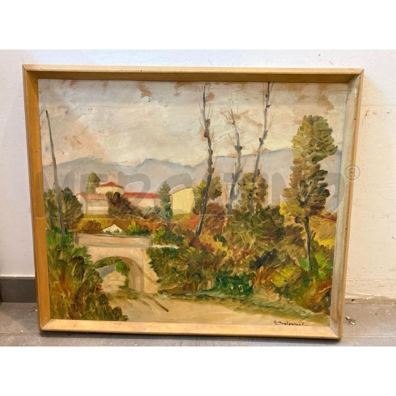 OLIO SU TAVOLA PAESAGGIO SANTOMARTINO | Mercatino dell'Usato Roma eur 1