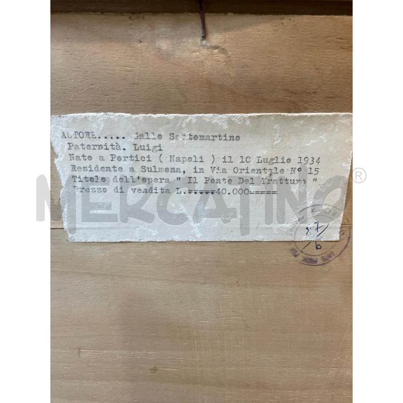 OLIO SU TAVOLA PAESAGGIO SANTOMARTINO | Mercatino dell'Usato Roma eur 5