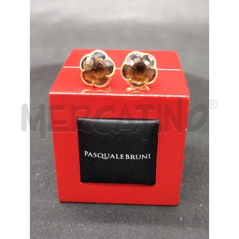 ORECCHINI* PASQUALE BRUNI BON TON FIORE QUARZO FUME | Mercatino dell'Usato Roma eur 1