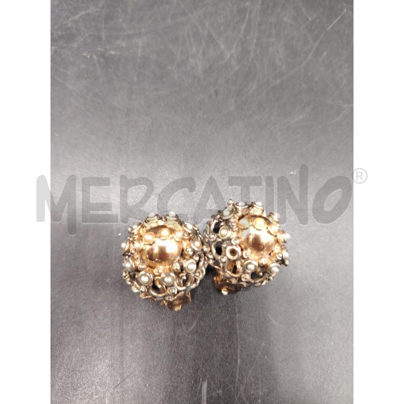 ORECCHINI ANTICHI CLIPS MICRO PERLINE | Mercatino dell'Usato Roma eur 1