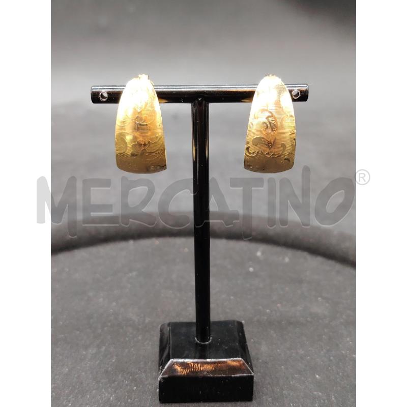 ORECCHINI CLIPS DOR ALLUNGATI | Mercatino dell'Usato Roma eur 1
