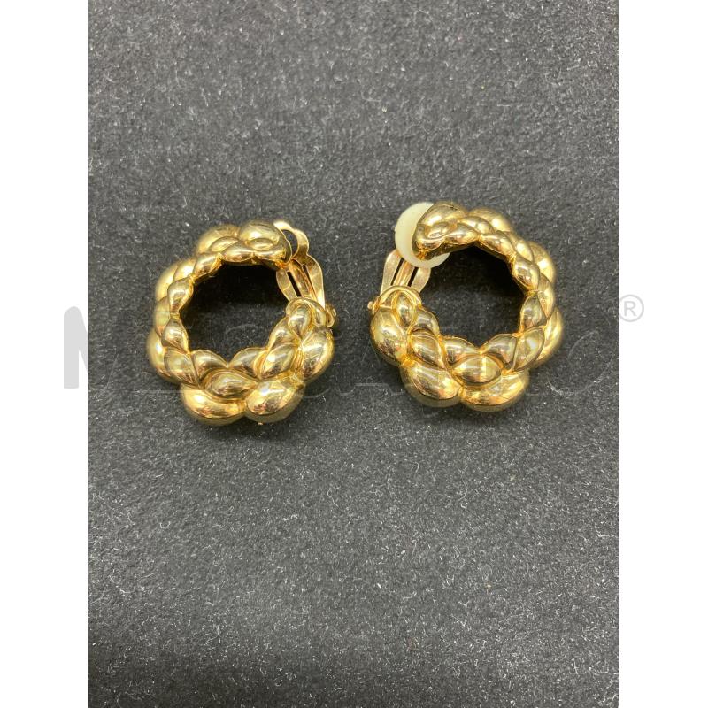 ORECCHINI CLIP DOR FIORE LATERALI | Mercatino dell'Usato Roma eur 1