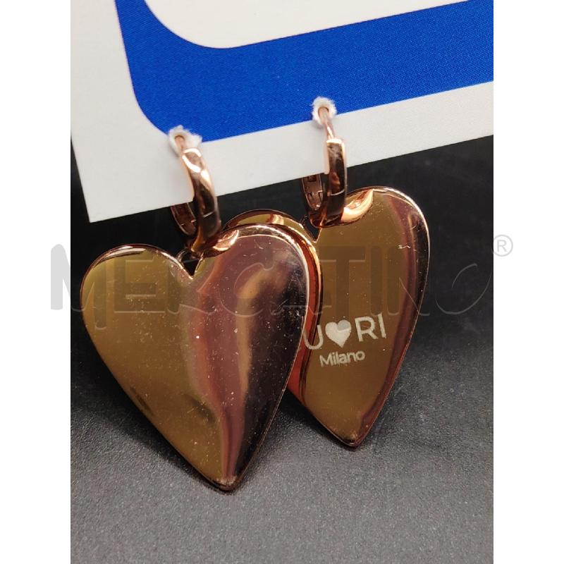 ORECCHINI FUSION CUORE SMALTO RS  | Mercatino dell'Usato Roma eur 2