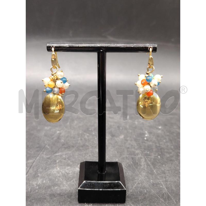 ORECCHINI FUSION DOR PENDENTI PERLINE COLOR | Mercatino dell'Usato Roma eur 1