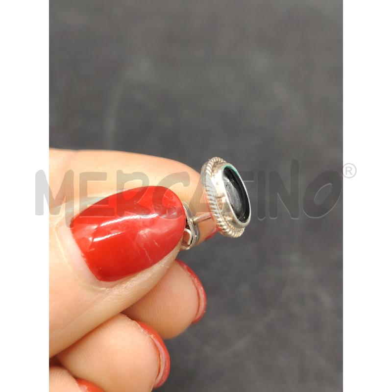 ORECCHINI FUSION OVALE PIETRA NE  | Mercatino dell'Usato Roma eur 2