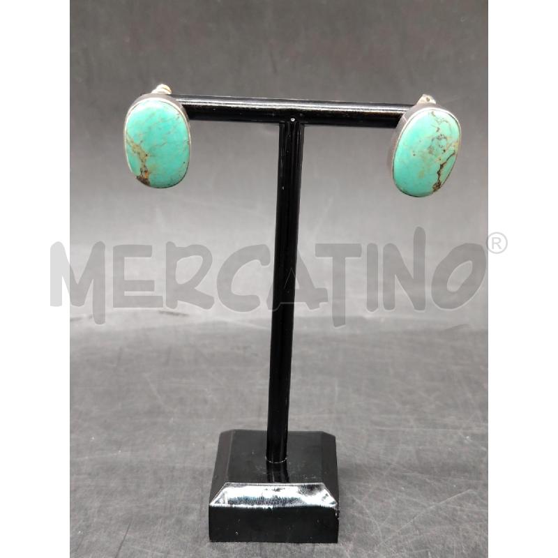 ORECCHINI FUSION OVALE TURCHESE | Mercatino dell'Usato Roma eur 1