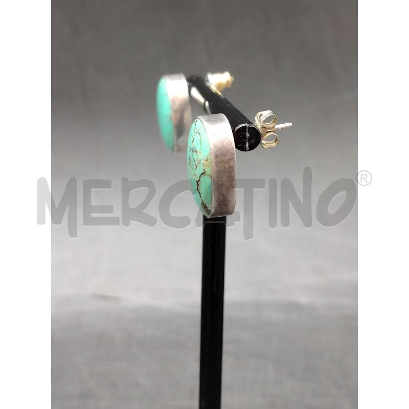 ORECCHINI FUSION OVALE TURCHESE | Mercatino dell'Usato Roma eur 2