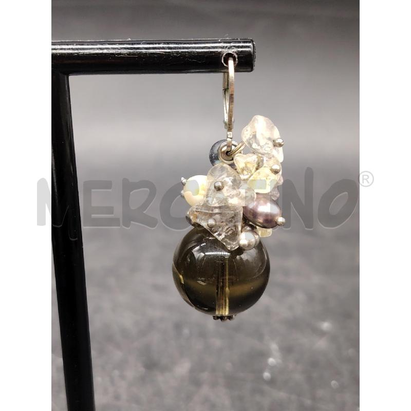 ORECCHINI FUSION PENDENTE PALLINA PERLINE | Mercatino dell'Usato Roma eur 2