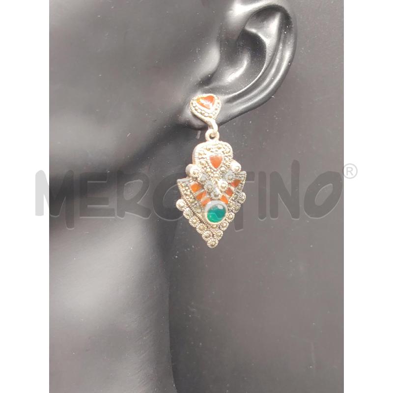 ORECCHINI FUSION PENDENTI PIETRE MARR VER | Mercatino dell'Usato Roma eur 2