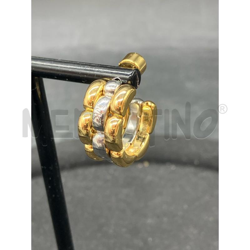 ORECCHINI MICKAEL KORS HUGGIE A 3 MAGLIE BICOLORE | Mercatino dell'Usato Roma eur 3