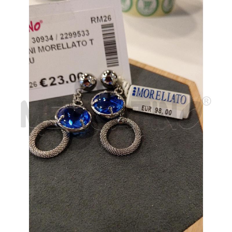 ORECCHINI MORELLATO TONDO BLU  | Mercatino dell'Usato Roma eur 1
