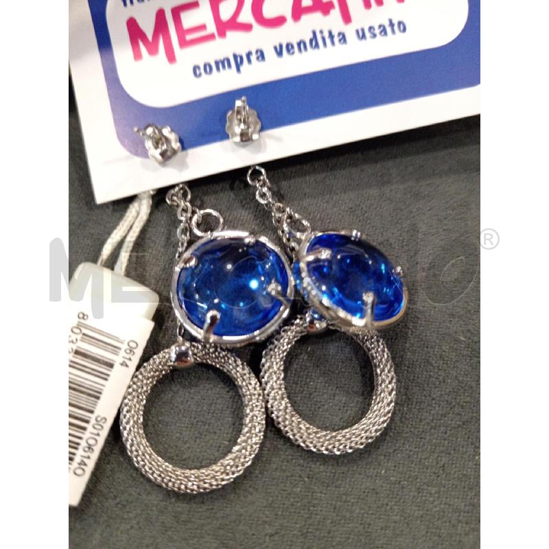 ORECCHINI MORELLATO TONDO BLU  | Mercatino dell'Usato Roma eur 2