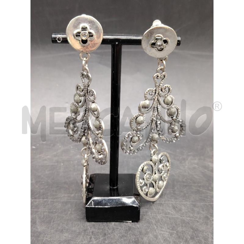 ORECCHINI PENDENTI CHANDELIERN PIETRB GRI | Mercatino dell'Usato Roma eur 1