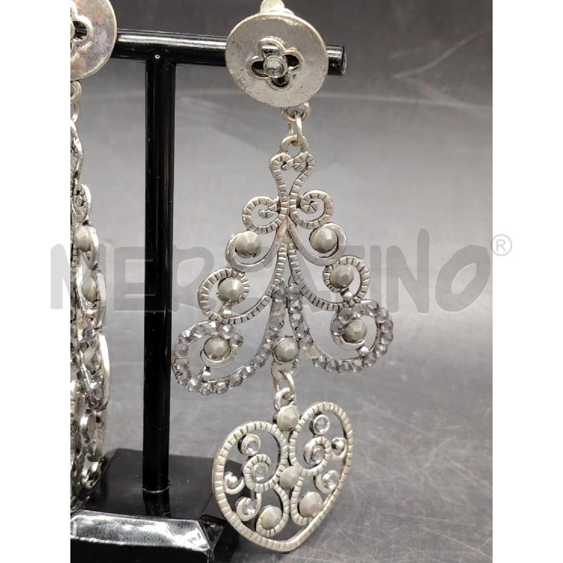ORECCHINI PENDENTI CHANDELIERN PIETRB GRI | Mercatino dell'Usato Roma eur 2