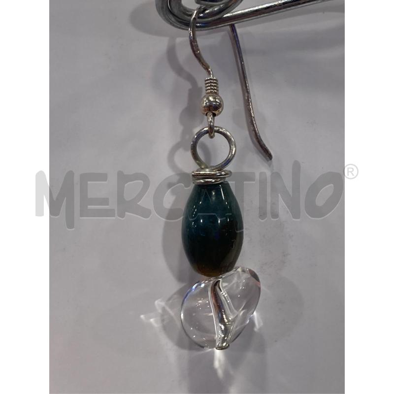 ORECCHINI PENDENTI FUSION PIETRA TRASP VE | Mercatino dell'Usato Roma eur 3