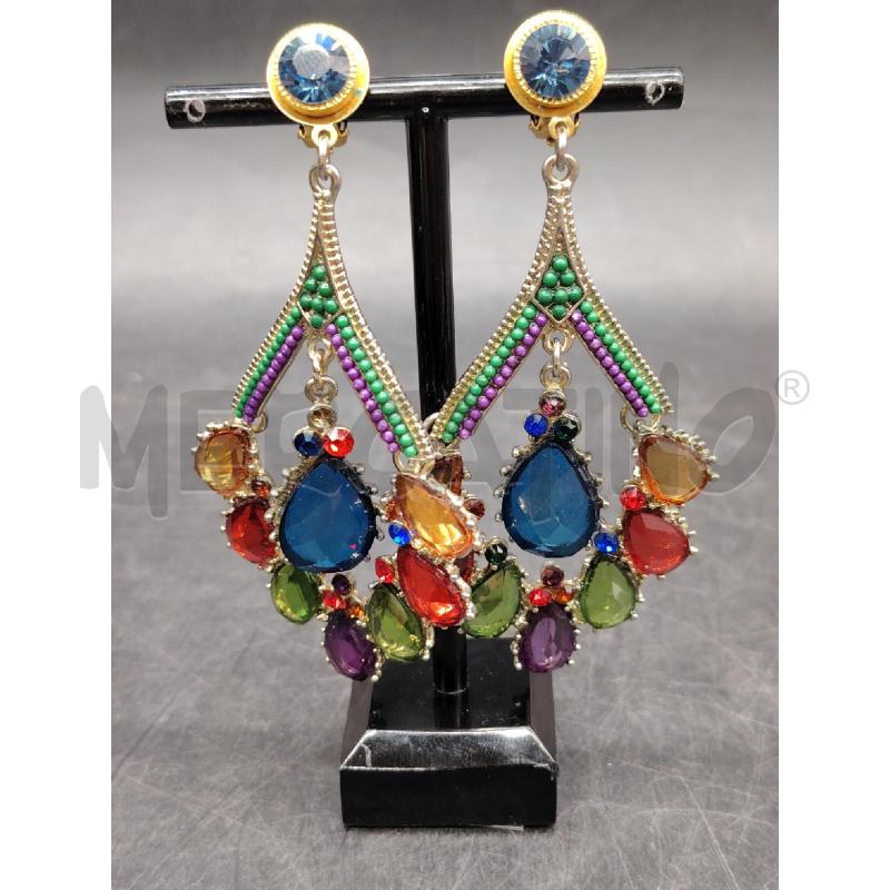ORECCHINI PENDENTI PIETRE GOCCIA COLOR | Mercatino dell'Usato Roma eur 1