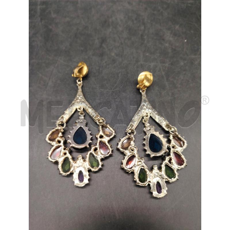ORECCHINI PENDENTI PIETRE GOCCIA COLOR | Mercatino dell'Usato Roma eur 3
