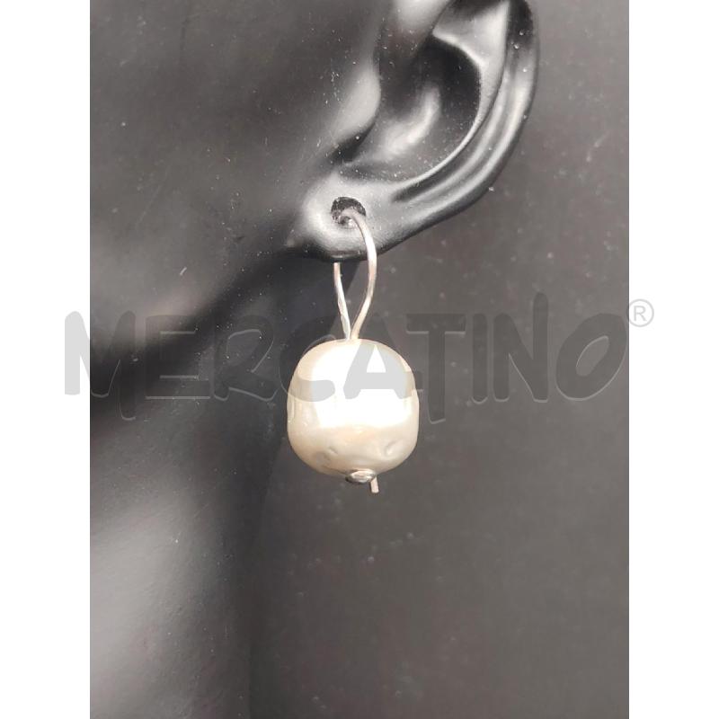 ORECCHINI PERLA GREZZA GRI | Mercatino dell'Usato Roma eur 2