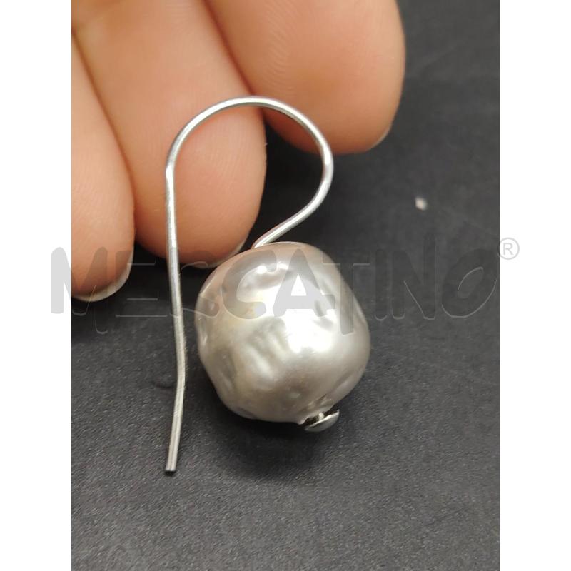 ORECCHINI PERLA GREZZA GRI | Mercatino dell'Usato Roma eur 3