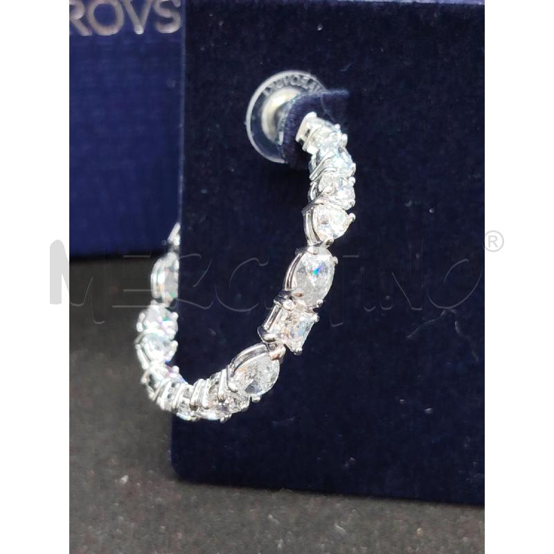 ORECCHINI SWAROVSKI CERCHI STRASS | Mercatino dell'Usato Roma eur 2