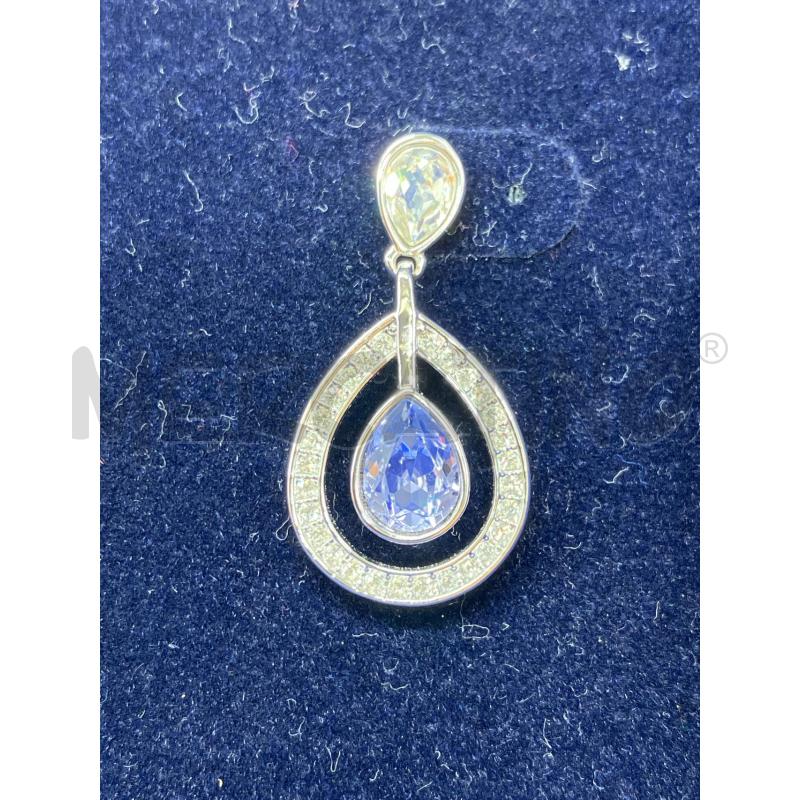 ORECCHINI SWAROVSKI GOCCIA BLU  | Mercatino dell'Usato Roma eur 2