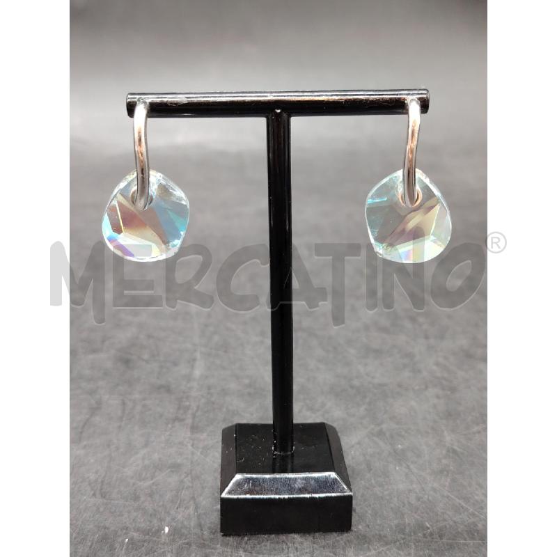 ORECCHINI SWAROVSKI PENDENTE CRISTALLO TRASP | Mercatino dell'Usato Roma eur 1
