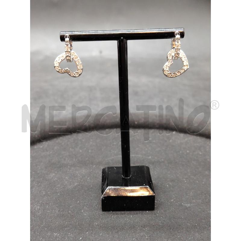 ORECCHINI SWAROVSKI PENDENTE CUORICINI STRASS | Mercatino dell'Usato Roma eur 1