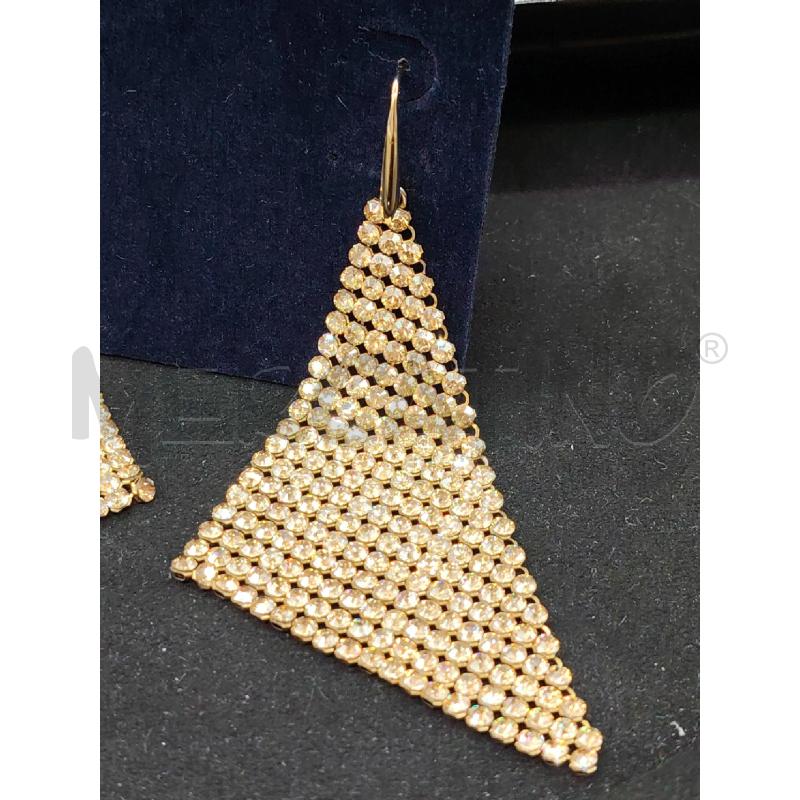 ORECCHINI SWAROVSKI VENTAGLIO STRASS DOR | Mercatino dell'Usato Roma eur 2