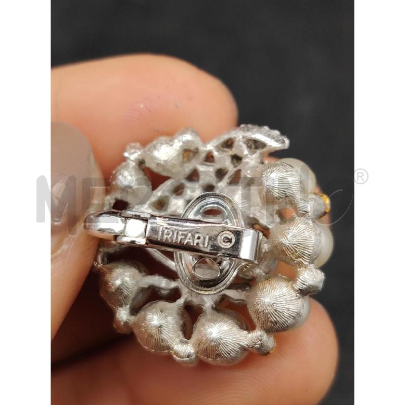 ORECCHINI TRIFARI CLIPS ARG PERLIEN | Mercatino dell'Usato Roma eur 4