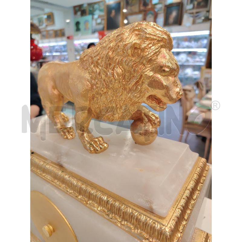 OROLOGIO ALABASTRO LEONE  | Mercatino dell'Usato Roma eur 2