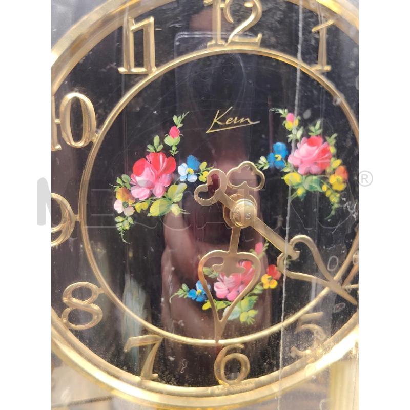 OROLOGIO CAMPANA VETRO FIORI DIP | Mercatino dell'Usato Roma eur 2