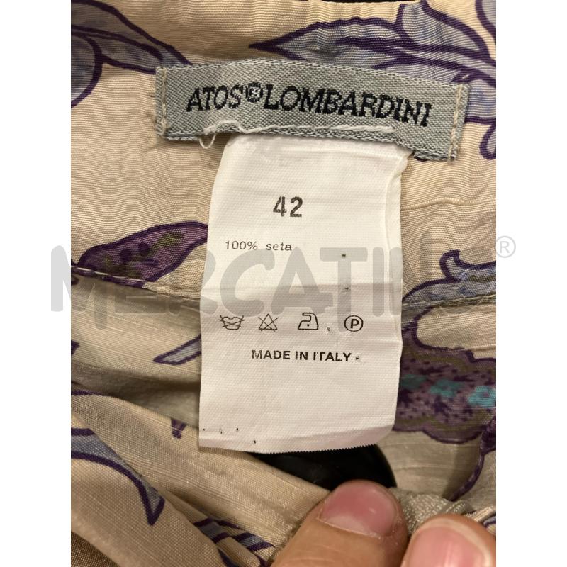 PANTALONE DONNA ATOS LOMBARDINI BEIGE RICAMI VIO CEL | Mercatino dell'Usato Roma eur 2