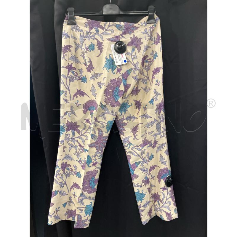 PANTALONE DONNA ATOS LOMBARDINI BEIGE RICAMI VIO CEL | Mercatino dell'Usato Roma eur 3