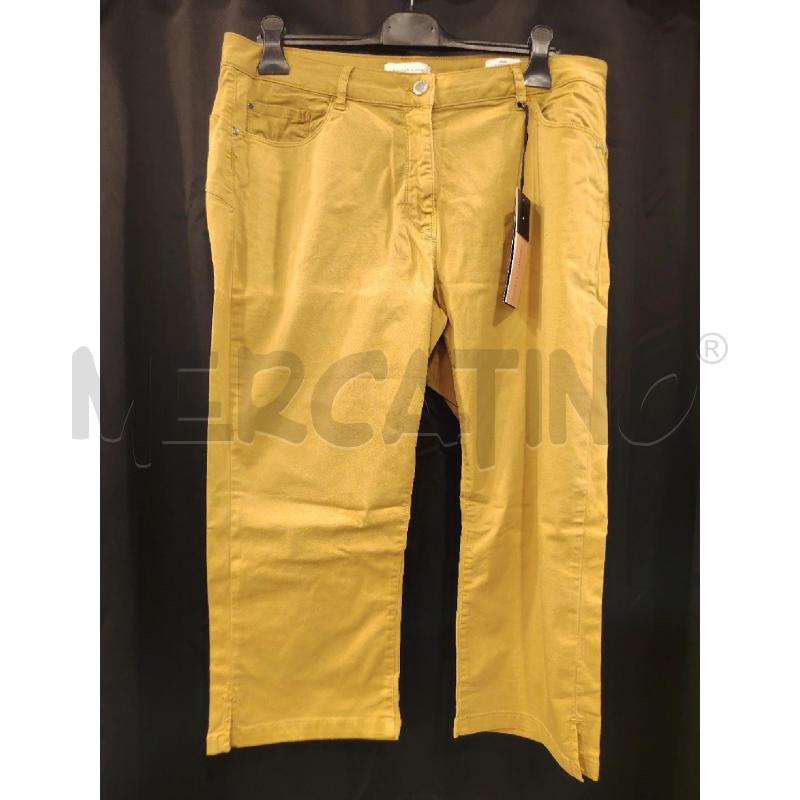PANTALONE D FIORELLA RUBINO SENAPE ETICHETTA | Mercatino dell'Usato Roma eur 1
