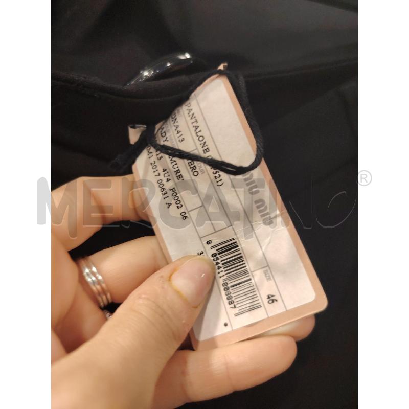 PANTALONE D MIU MIU NERO ETICHETTA | Mercatino dell'Usato Roma eur 2