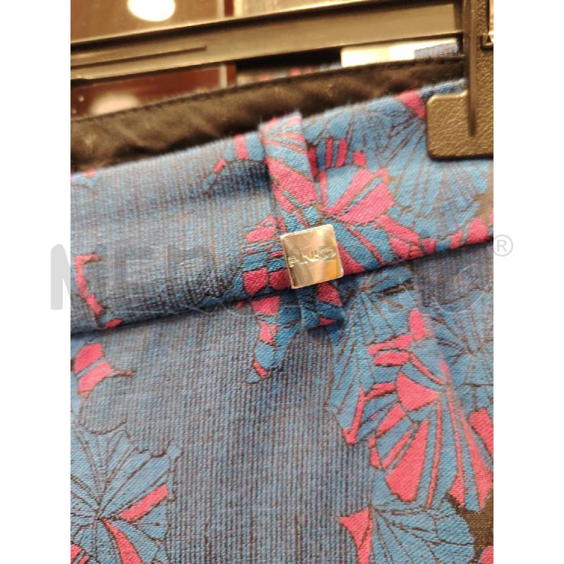 PANTALONE D PINKO BLU FIORI FUCISA | Mercatino dell'Usato Roma eur 2