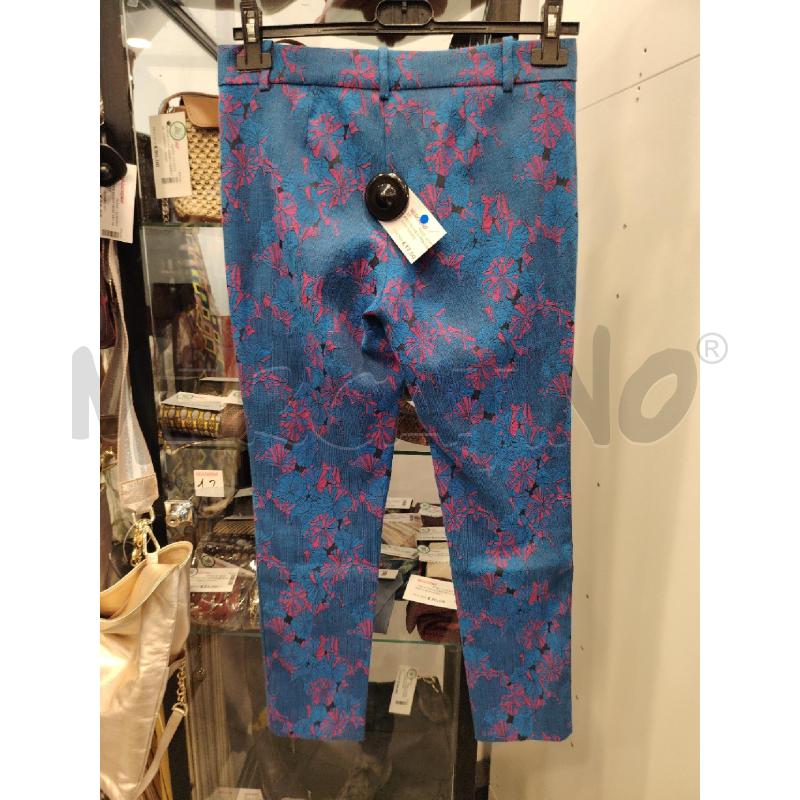 PANTALONE D PINKO BLU FIORI FUCISA | Mercatino dell'Usato Roma eur 3