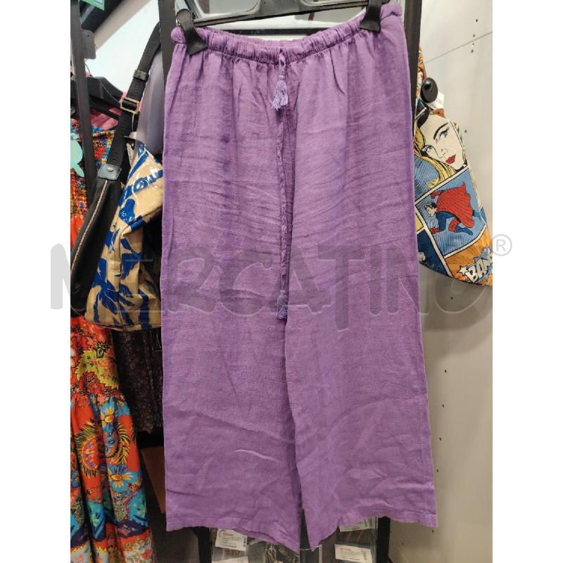 PANTALONE D TENSIONE IN VIO LINO  | Mercatino dell'Usato Roma eur 1