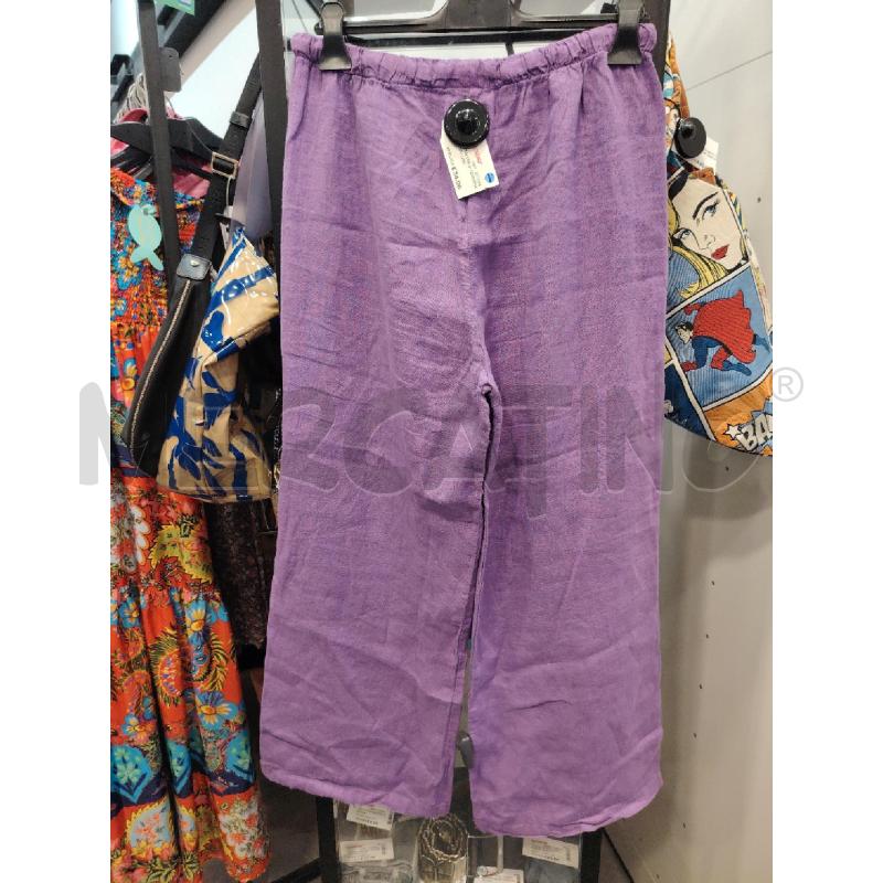 PANTALONE D TENSIONE IN VIO LINO  | Mercatino dell'Usato Roma eur 2